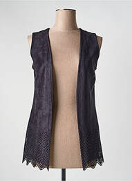 Gilet sans manche col v bleu fonce JUMFIL femme