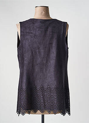 Gilet sans manche col v bleu fonce JUMFIL femme
