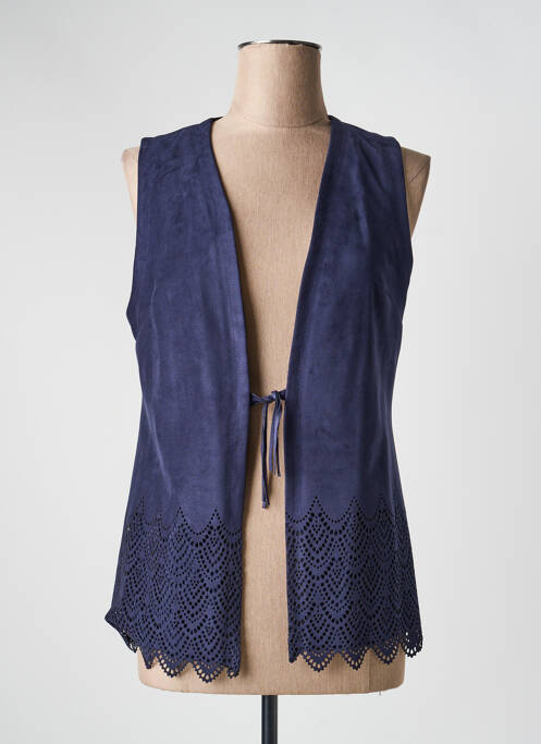 Gilet sans manche doublure bleu JUMFIL femme