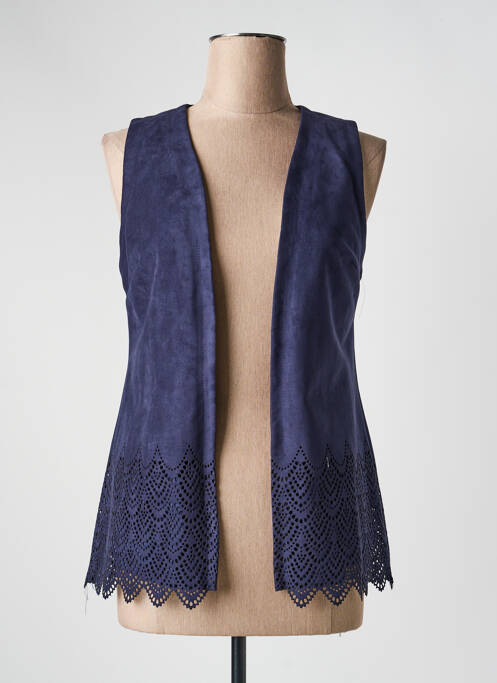 Gilet sans manche col v bleu JUMFIL femme