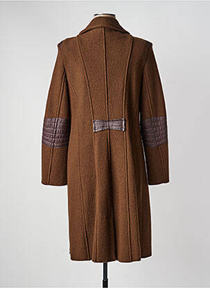 Manteau long coupe droite sans capuche marron JUMFIL femme