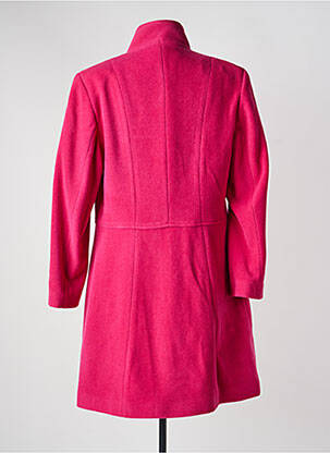 Manteau long coupe cintrée sans capuche rose JUMFIL femme