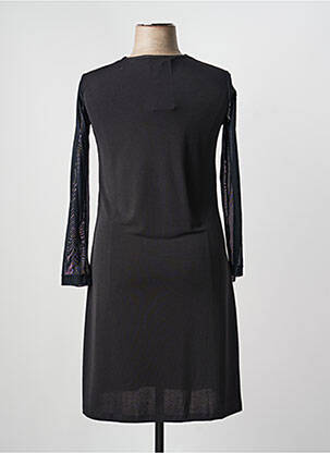 Robe mi-longue manches longues manches longues noir JUMFIL femme