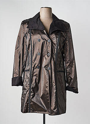 Imperméable manches longues sans capuche noir JUMFIL femme