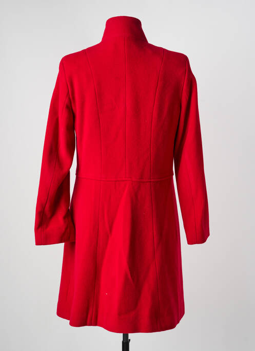 Manteau long coupe cintrée sans capuche rouge JUMFIL femme
