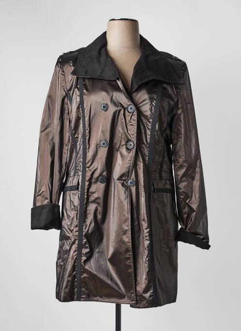 Imperméable manches longues sans capuche noir JUMFIL femme
