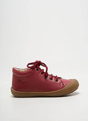 Bottillons semelle amovible bout rond rouge NATURINO enfant