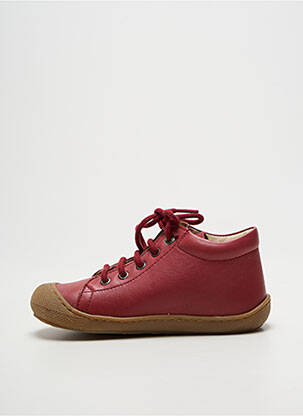 Bottillons semelle amovible bout rond rouge NATURINO enfant