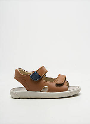 Sandales/nu pieds tissage satiné bout ouvert marron NATURINO garçon