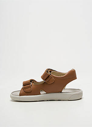Sandales/nu pieds tissage satiné bout ouvert marron NATURINO garçon
