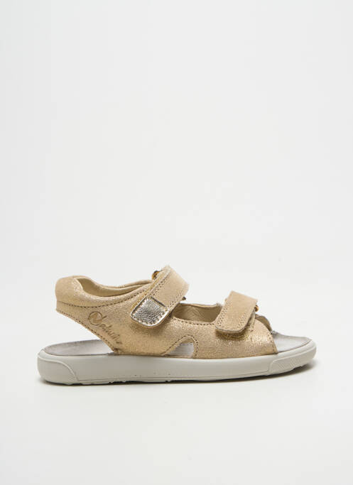 Sandales/nu pieds tissage satiné bout ouvert or NATURINO fille