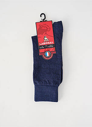 Chaussettes coutures renforcées bleu LABONAL femme