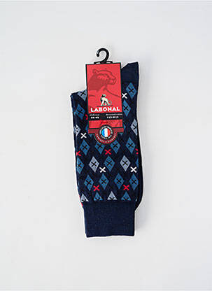 Chaussettes imprimé fantaisie bleu LABONAL homme