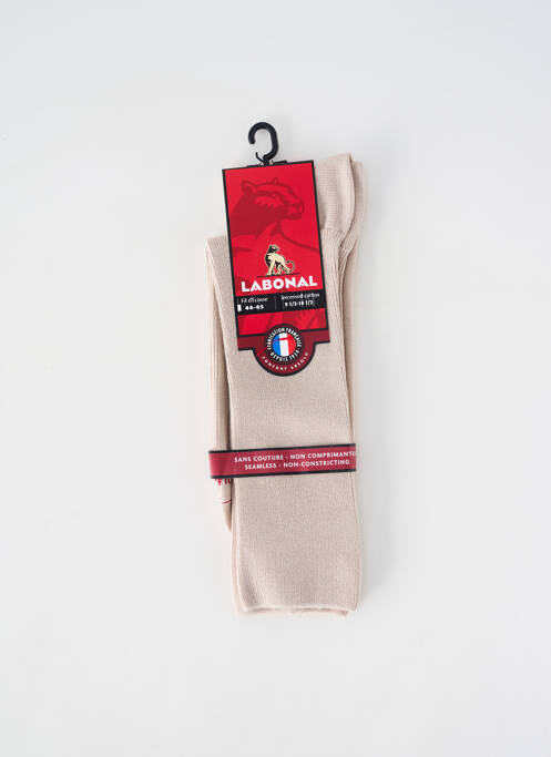 Chaussettes maille fine beige LABONAL homme