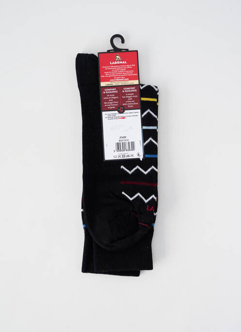 Chaussettes imprimé géométrique noir LABONAL homme