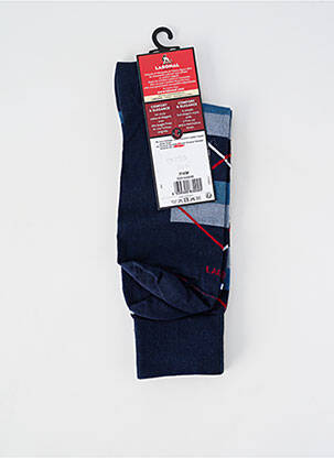 Chaussettes imprimé fantaisie bleu LABONAL homme