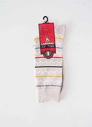 Chaussettes maille fine beige LABONAL homme