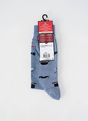 Chaussettes imprimé fantaisie bleu LABONAL homme
