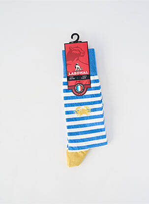 Chaussettes maille fine bleu LABONAL homme
