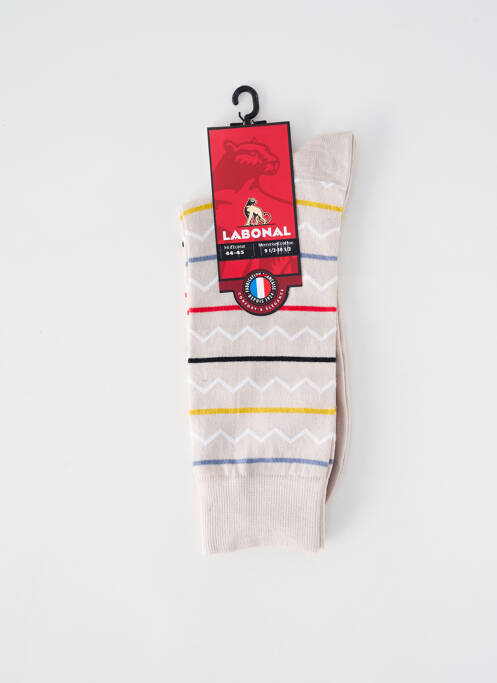 Chaussettes maille fine beige LABONAL homme