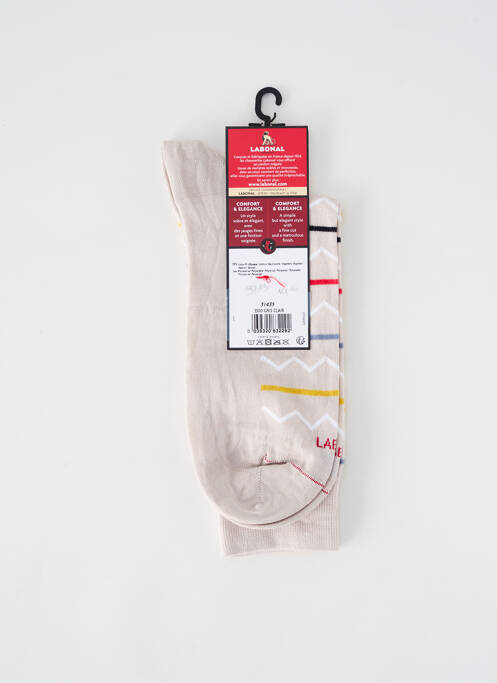 Chaussettes maille fine beige LABONAL homme