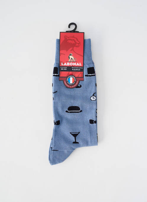 Chaussettes maille fine bleu LABONAL homme