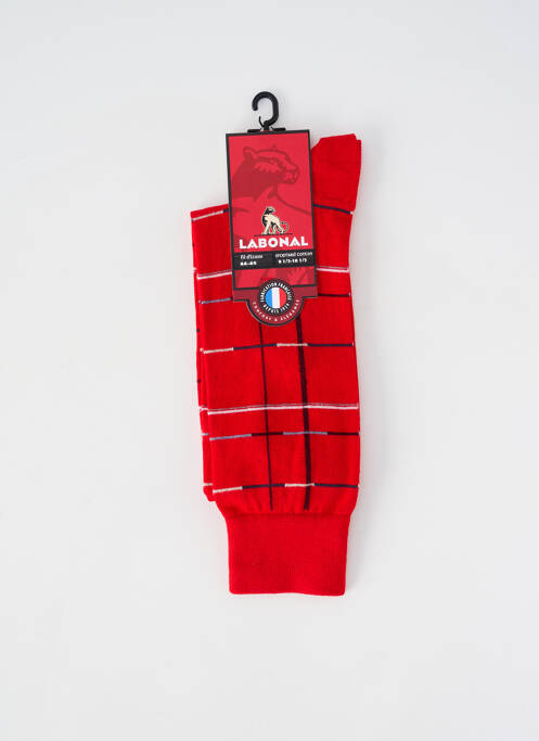 Chaussettes maille fine rouge LABONAL homme