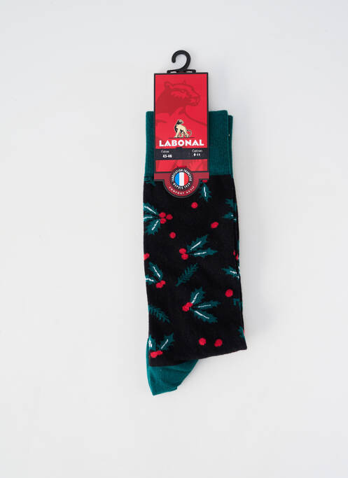 Chaussettes imprimé fantaisie noir LABONAL homme