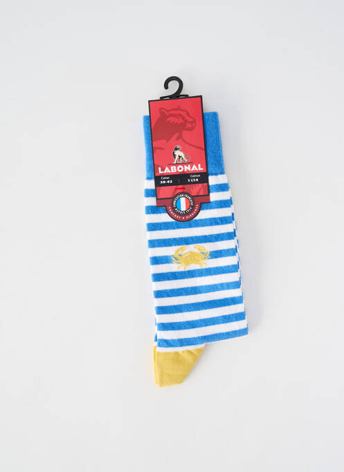 Chaussettes maille fine bleu LABONAL homme