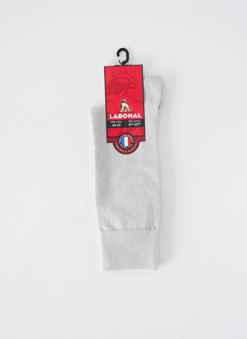 Chaussettes maille fine gris LABONAL homme
