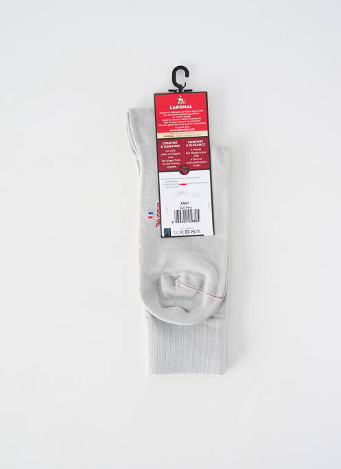 Chaussettes maille fine gris LABONAL homme