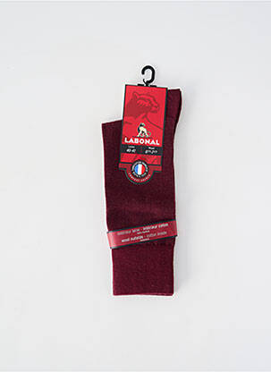Chaussettes stretch rouge LABONAL homme