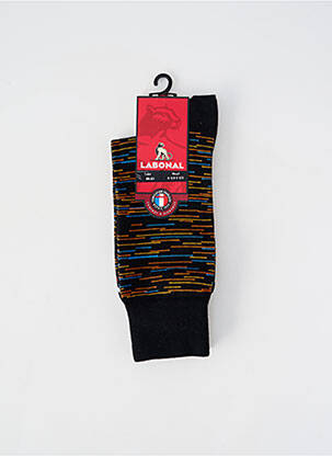 Chaussettes imprimé fantaisie noir LABONAL homme