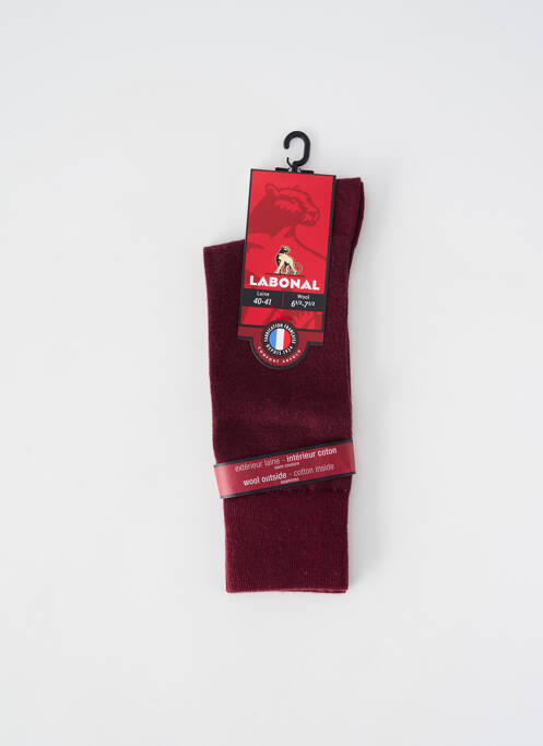 Chaussettes stretch rouge LABONAL homme