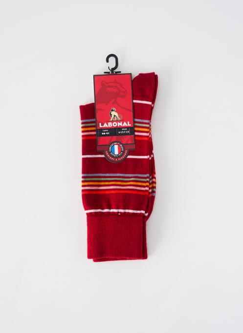Chaussettes maille fine rouge LABONAL homme