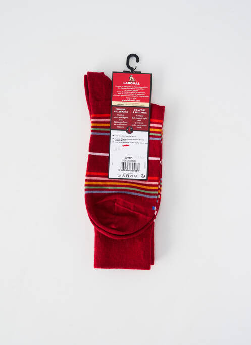 Chaussettes maille fine rouge LABONAL homme