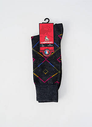 Chaussettes tissage chiné gris LABONAL homme