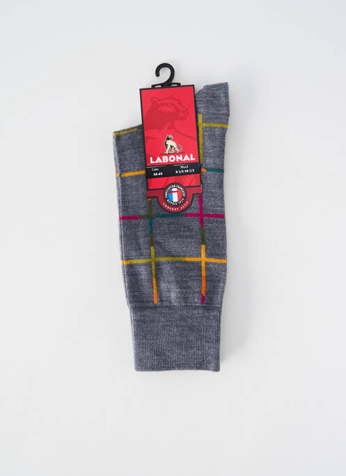 Chaussettes maille fine gris LABONAL homme