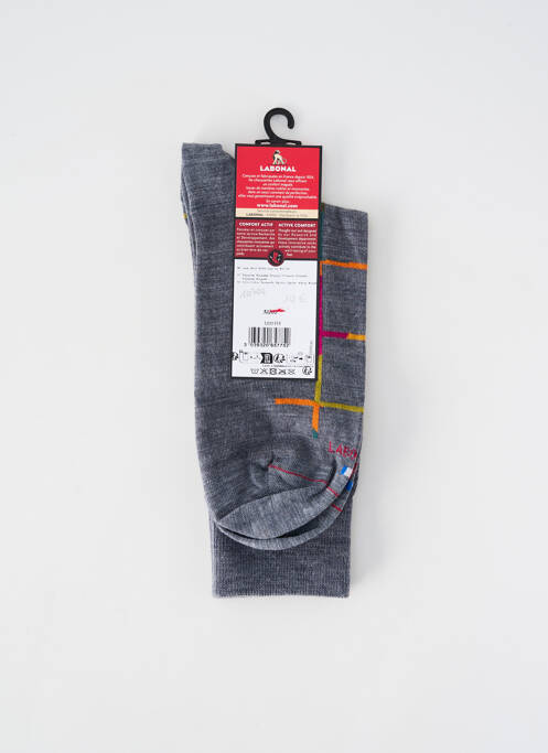Chaussettes maille fine gris LABONAL homme