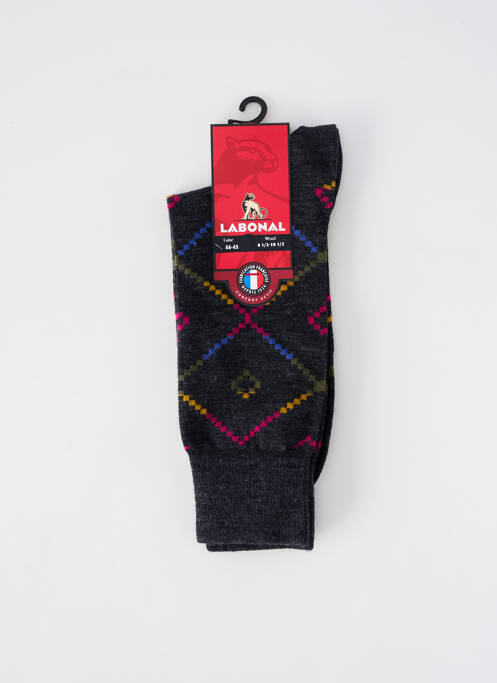 Chaussettes maille fine gris LABONAL homme