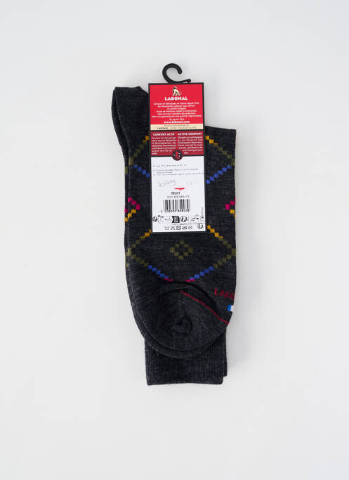 Chaussettes maille fine gris LABONAL homme