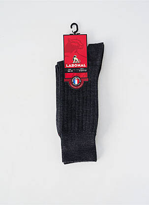 Chaussettes talons renforcés gris LABONAL homme