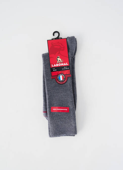 Chaussettes stretch gris LABONAL homme