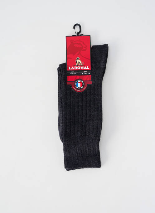 Chaussettes maille fine gris LABONAL homme