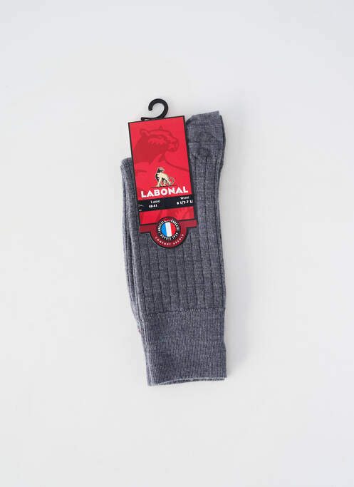 Chaussettes stretch gris LABONAL homme