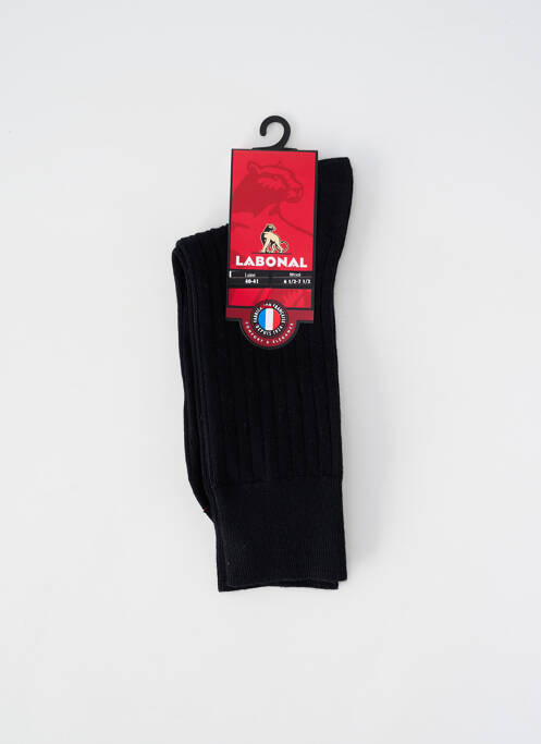 Chaussettes maille fine noir LABONAL homme