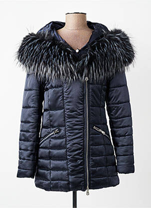 Doudoune manches longues a capuche bleu JUMFIL femme