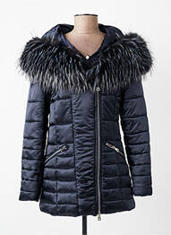 Doudoune poches a capuche bleu JUMFIL femme
