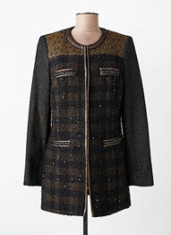 Veste casual col rond noir JUMFIL femme