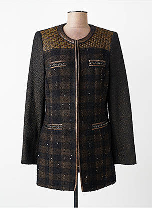 Veste casual col rond noir JUMFIL femme